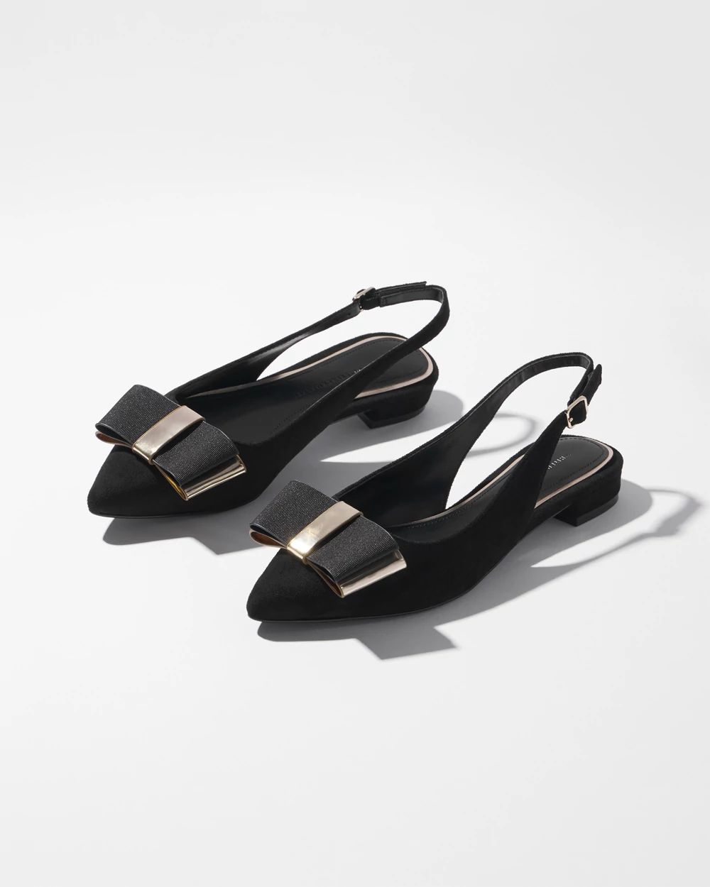 Sling back black flats clearance
